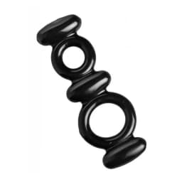 Dual Stretch to Fit Cock and Ball Ring Black, image 2