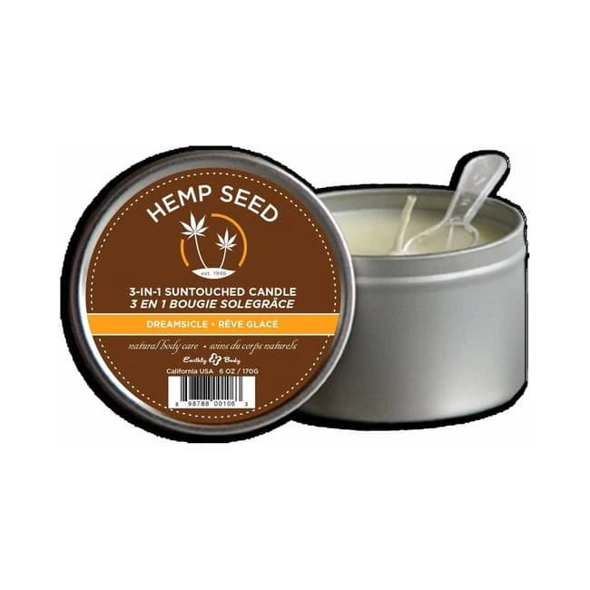 Earthly Body Massage Candle Dreamsicle 6.8oz - Image 1