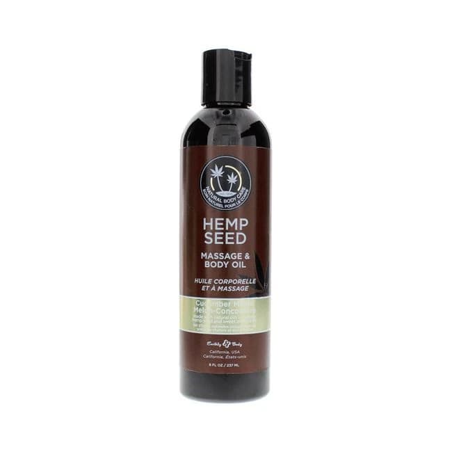 Earthly Body Massage Oil Cucumber Melon 8oz - Image 1
