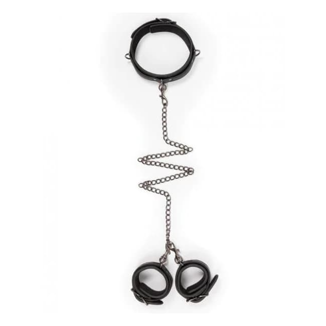 Easy Toys Collar & Wrist Restraint Set Black - Image 1