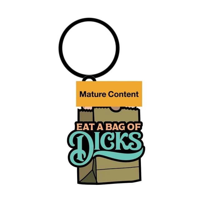 Eat a Bag of Dicks Keychain (net) - Image 1