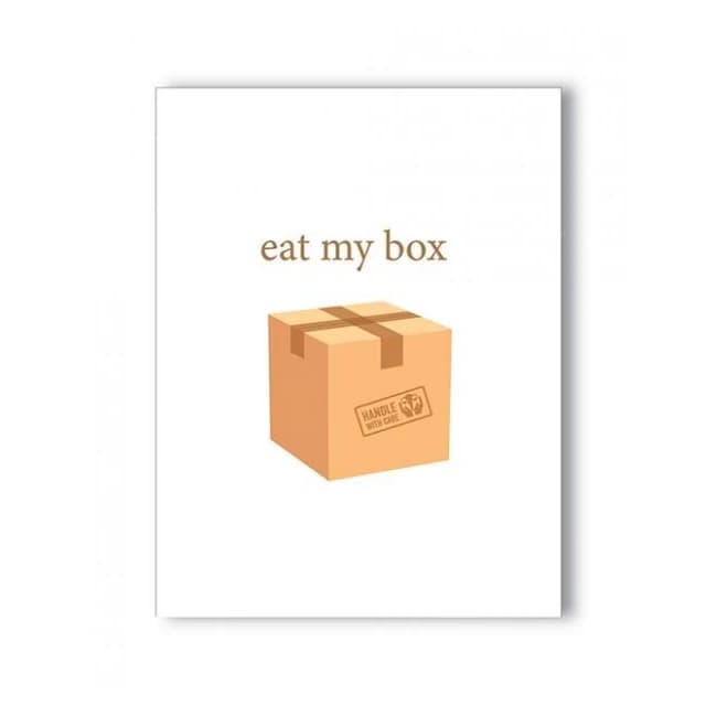 Eat My Box Naughty Greeting Card - Image 1
