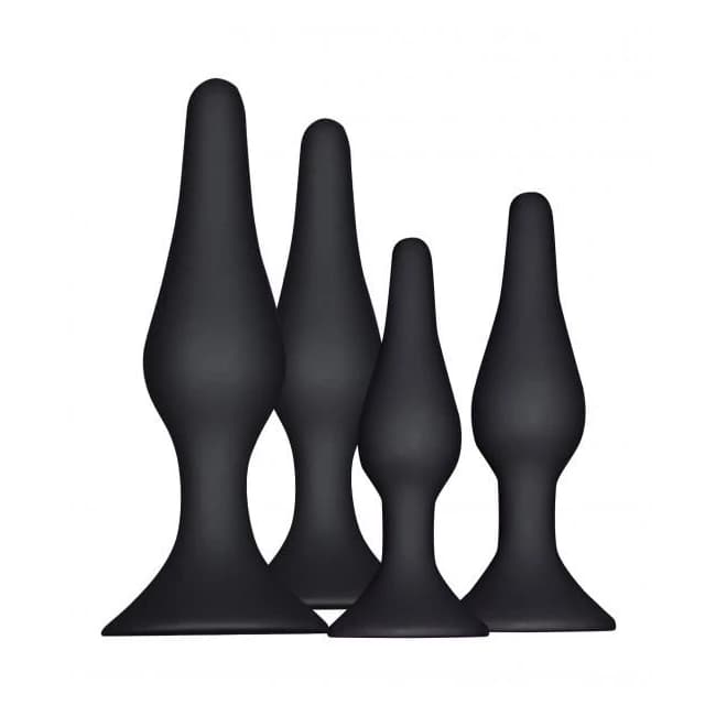 Edonista Alessandra 4pc Anal Plug Set Black - Image 1