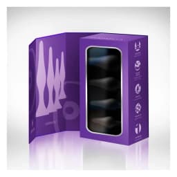 Edonista Alessandra 4pc Anal Plug Set Black, image 3