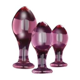 Edonista Kyla 3 pc Glass Anal Plug Kit, image 3