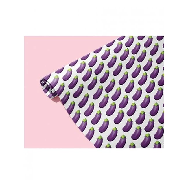 Eggplant Naughty Wrapping Paper - Image 1