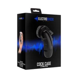 Electro Shock E-Stim Cock Cage - Black, image 3
