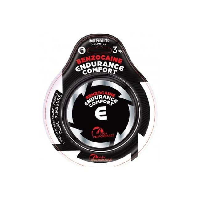 Endurance Comfort Benzocaine Condoms 3pk - Image 1