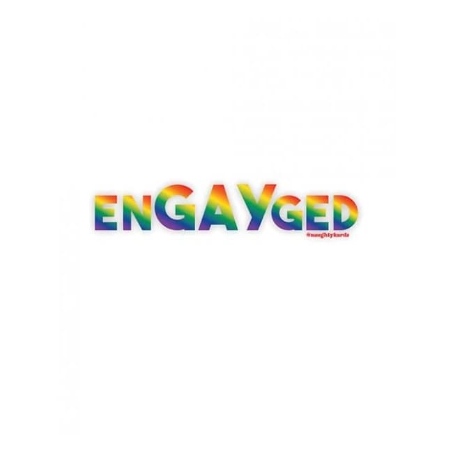 Engayged Naughty Sticker - Pack of 3 - Image 1