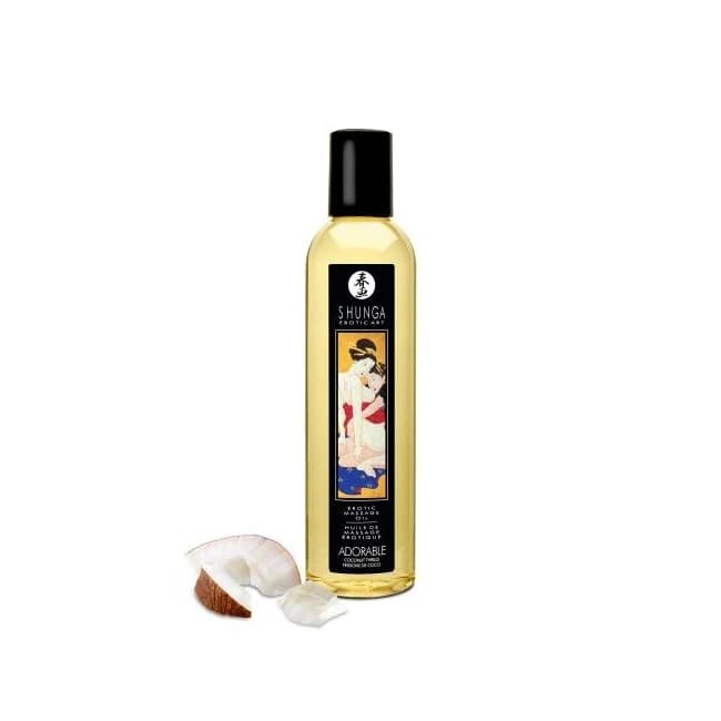 EROTIC MASSAGE OIL COCONUT THRILLS 8 OZ  - Image 1