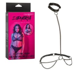 Euphoria Chain Halter Collar & Leash Plus Size, image 1