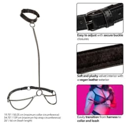 Euphoria Chain Halter Collar & Leash Plus Size, image 4