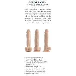 Evolved 6.5 in Natural Feel Dildo, image 4