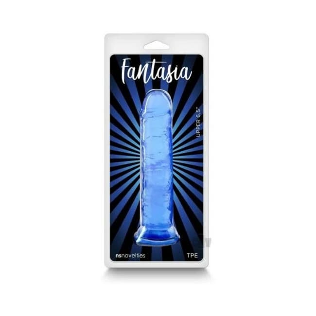 Fantasia Upper 6.5 In. Jelly Dildo Blue - Image 1