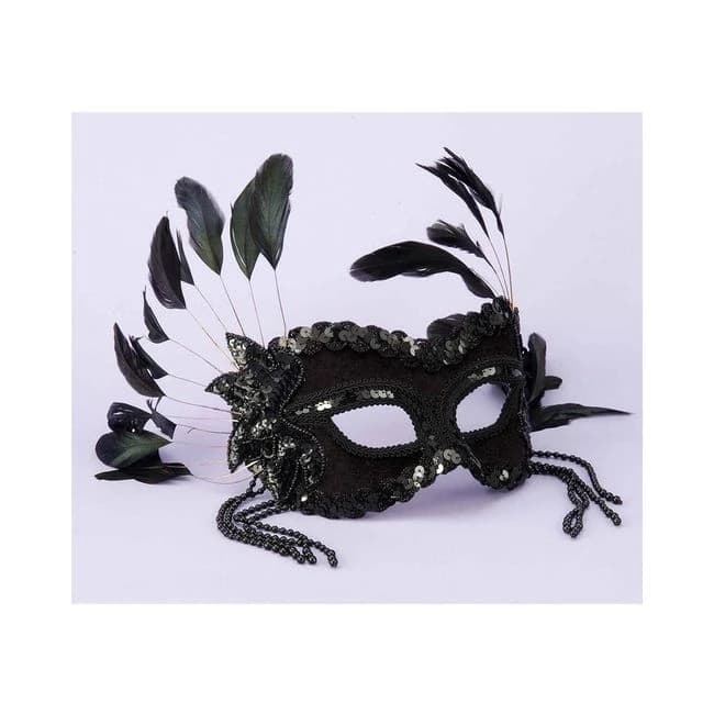 Fantasy Half Mask-black - Image 1