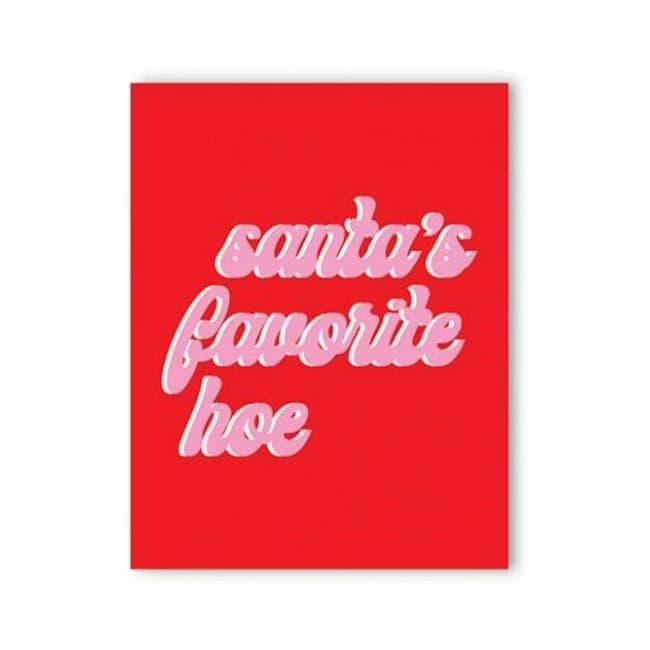 Favorite Hoe Holiday Greeting  Card - Image 1