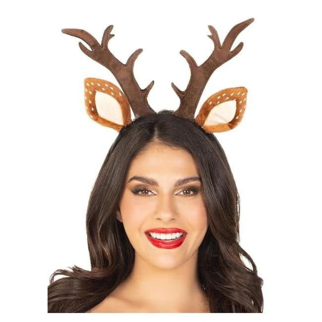 Fawn Ear Antler Headband Os Brown - Image 1