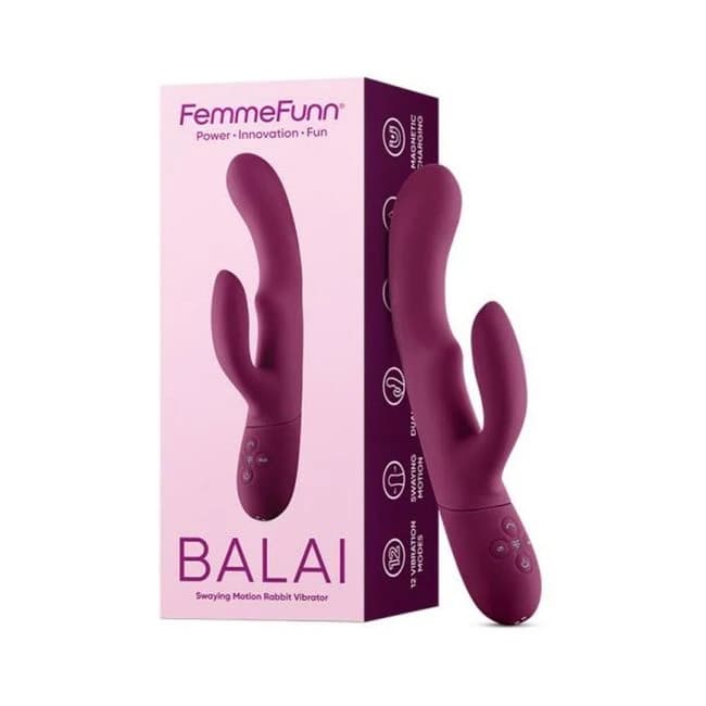 Femmefunn Balai Dual Stimulator Dark Fuchsia - Image 1