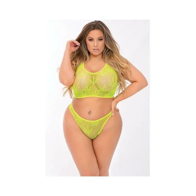 Festival Flirt Bra Set Green 1x/2x - Image 1