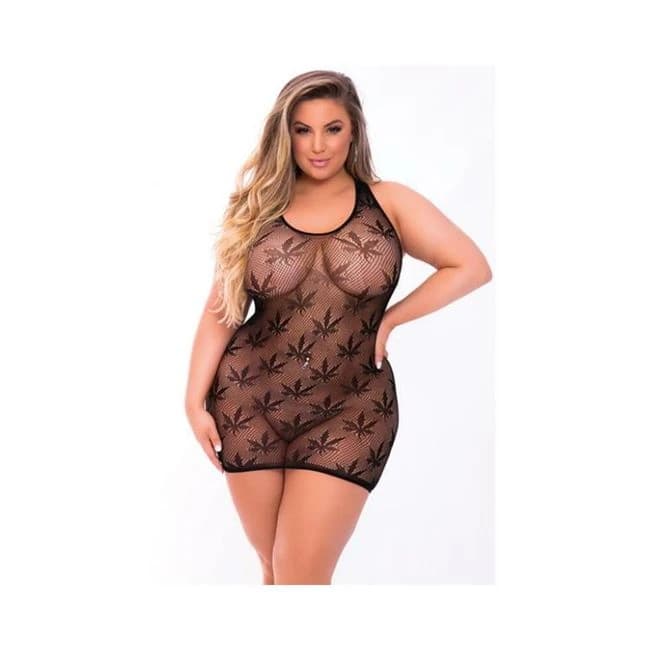 Festival Flirt Net Dress Black Qn - Image 1