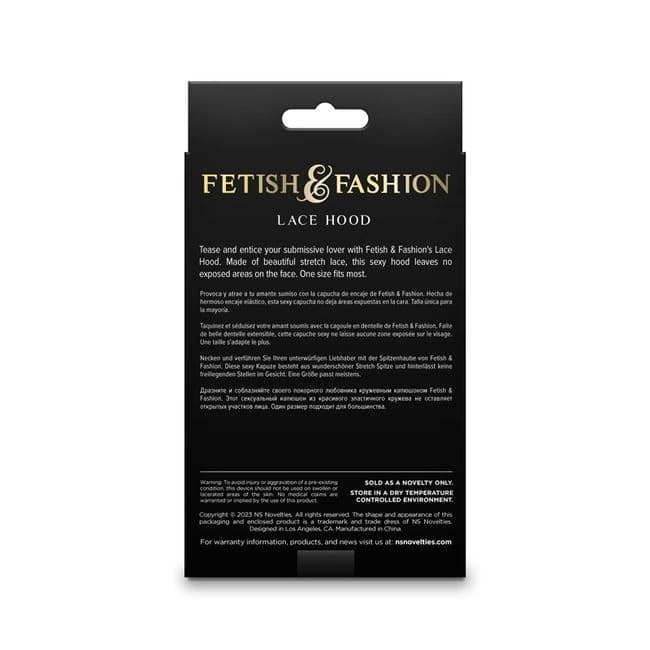 Fetish & Fantasy Lace Hood Black - Image 3