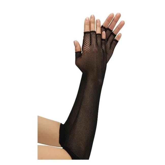 Fingerless Fishnet Opera Glove Black - Image 1