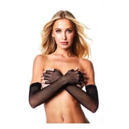 Fingerless Fishnet Opera Glove Black, image 2