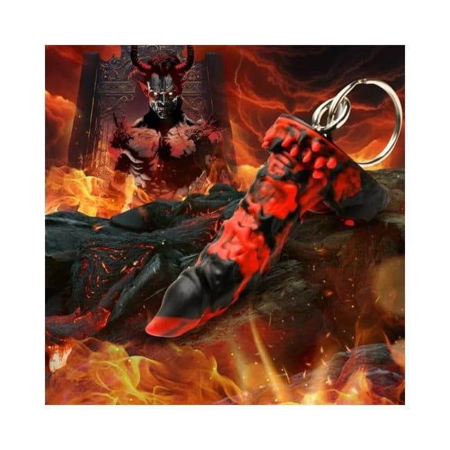 Fire Demon Mini Dildo Key Chain - Image 1