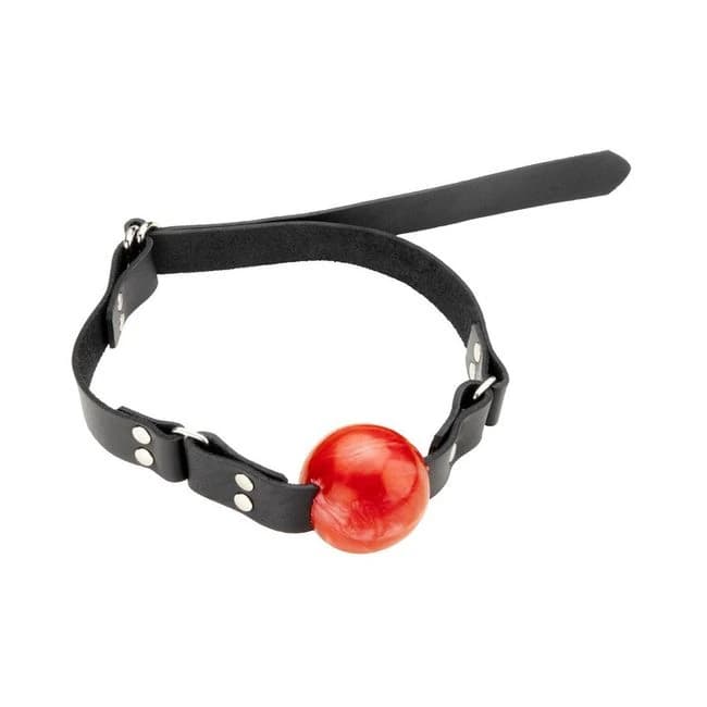 Firm 1.75 Inch Red Rubber Ball Gag - Image 1