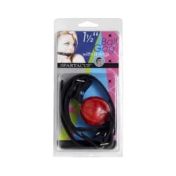 Firm 1.75 Inch Red Rubber Ball Gag - Image 2