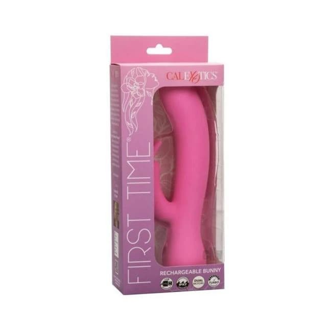 First Time Rechargeable Rabbit Vibrator - Pink - Image 1