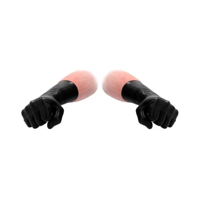 Fist-it Latex Short Gloves - Black - Image 1