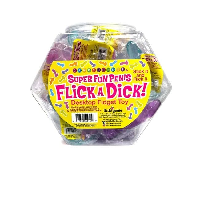 Flick a Dick Fidget Toy 24pc Fishbowl - Image 1