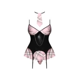 Flirty Freshman Pink Plaid L/XL, image 1