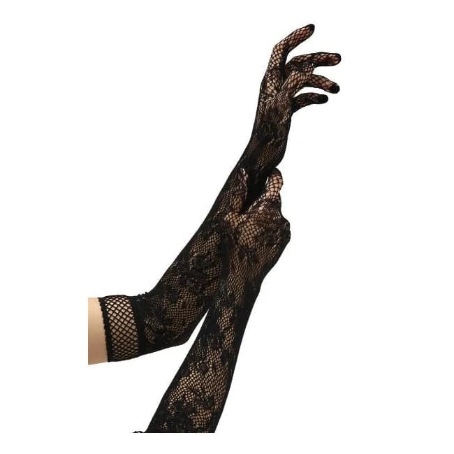 Flower Lace Opera Glove Black - Image 1