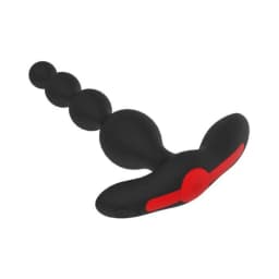 Forto Vibrating Anal Beads Black, image 1