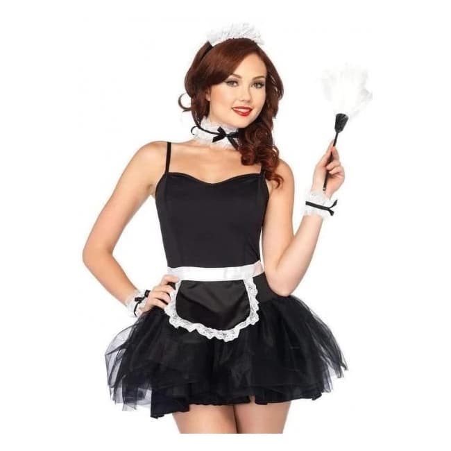French Maid Kit 4pc Blk/wht - Image 1
