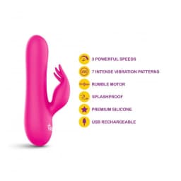 Freyja Hot Pink Intense Mini Rabbit Vibe - Image 5