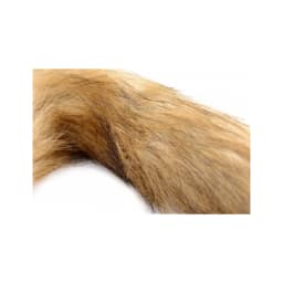 Frisky Orange Glass Butt Plug w/ Fox Tail, image 4