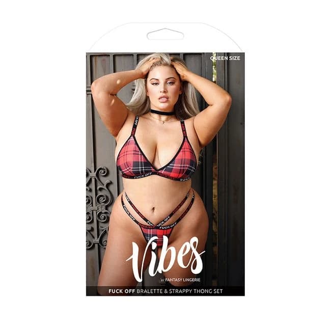 Fuck Off Bralette Set Queen Size - Image 1