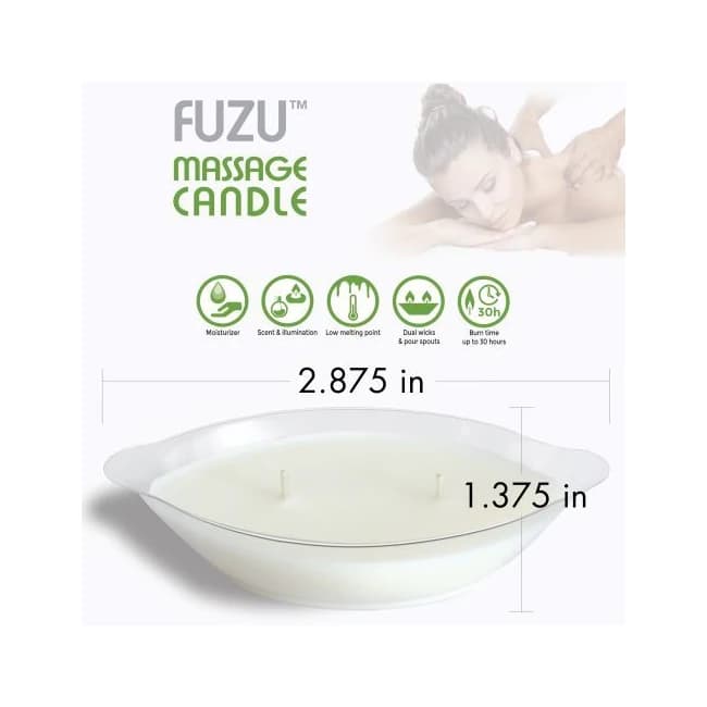 FUZU MASSAGE CANDLE COCONUT PASSION 4 OZ  - Image 1