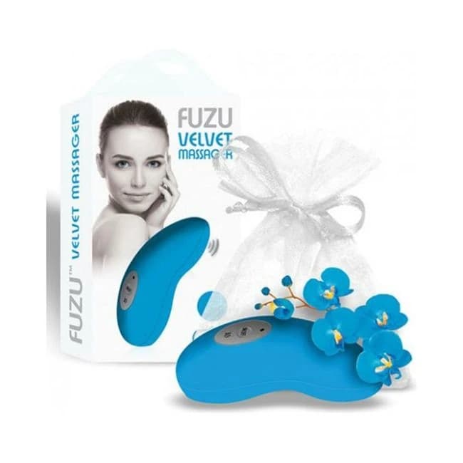 Fuzu Vibrating Palm Massager Neon Blue - Image 1