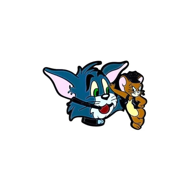 Geeky & Kinky Cat & Mouse Enamel Pin - Image 1