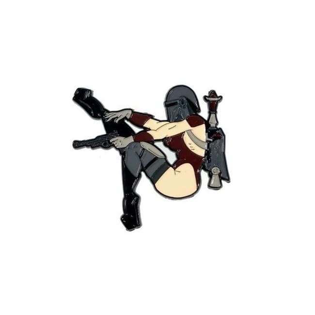 Geeky & Kinky Lady Hunter Enamel Pin - Image 1