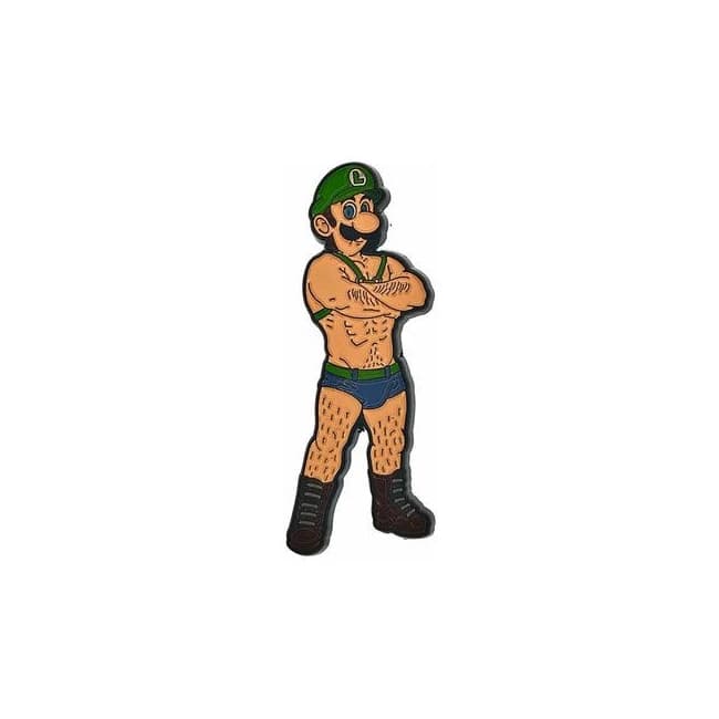 Geeky & Kinky Mustache Bro Enamel Pin - Image 1