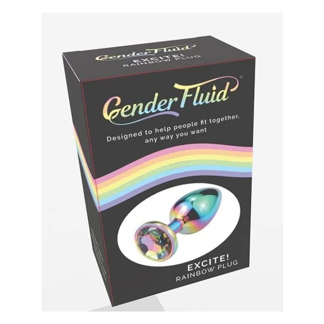 Gender Fluid Excite! Plug - Rainbow - Image 1