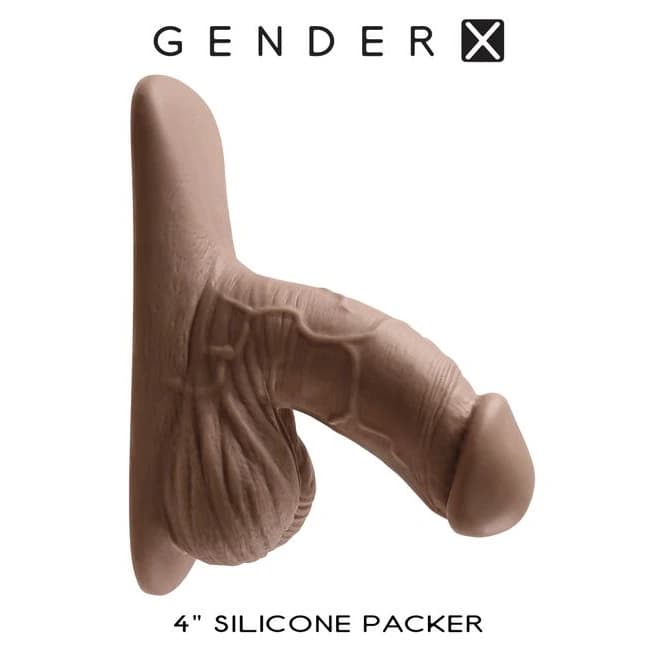 Gender X 4in Silicone Packer Dark - Image 1