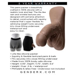 Gender X 4in Silicone Packer Dark - Image 3