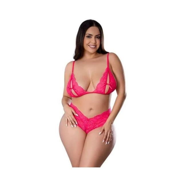 Get It Girl Bralette & Boy Short Pink 2xl - Image 1