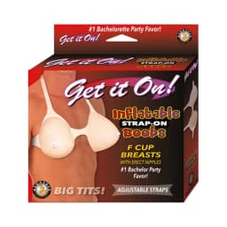 Get It on Inflatable Strap on Boobs Beige, image 2